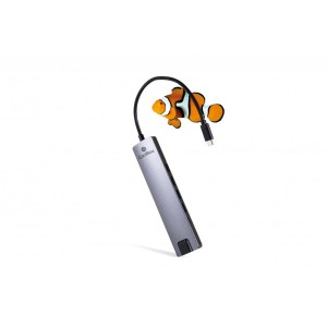 Hub USB CoolBox COO-DOCK-01 Grau