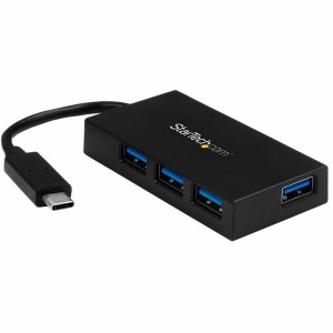 Hub USB Startech HB30C4AFS Weiß Schwarz