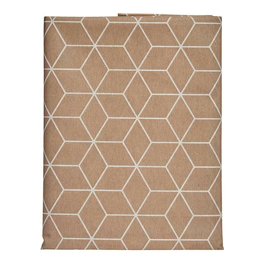 Nappe Kinvara CUBIC-26195-3 Blanc Beige toile