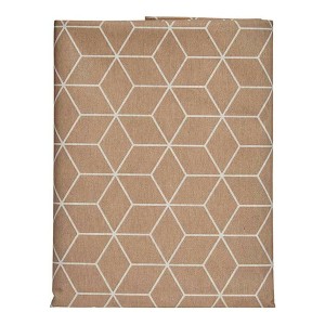 Tablecloth Kinvara CUBIC-26195-3 White Beige Thin canvas