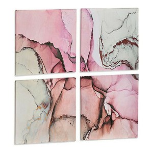 Leinwand Gift Decor PC342107 Leinwand 35 x 7 x 35 cm Marmor (4 Stücke)