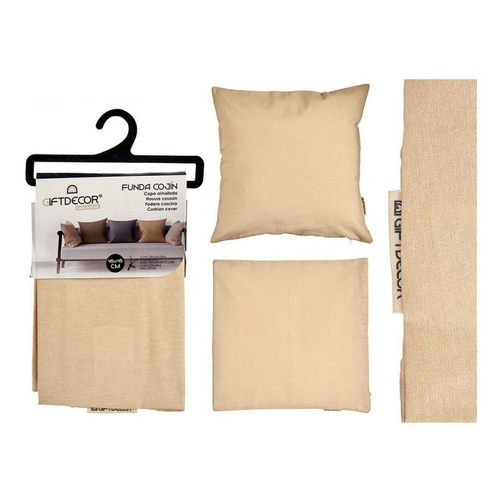 Housse de coussin Crème Beige 45 x 0,5 x 45 cm 60 x 0,5 x 60 cm