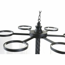 Kerzenschale DKD Home Decor Schwarz Metall Kristall 53 x 53 x 52 cm