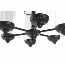 Kerzenschale DKD Home Decor Schwarz Metall Kristall 53 x 53 x 52 cm