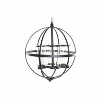 Kerzenschale DKD Home Decor Schwarz Metall Kristall 60 x 60 x 73 cm
