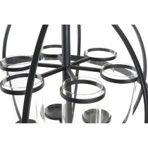 Kerzenschale DKD Home Decor Schwarz Metall Kristall 60 x 60 x 73 cm
