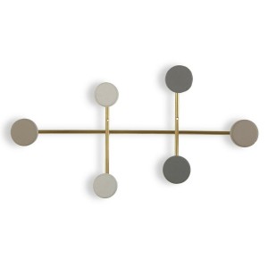 Porte-manteau Versa Multicouleur Métal Résine Bois MDF 6,5 x 22 x 41 cm (6,5 x 22 x 41 cm)