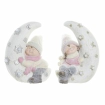 Figurine Décorative DKD Home Decor Blanc Rose Lune 31 x 20 x 43 cm (2 Unités)
