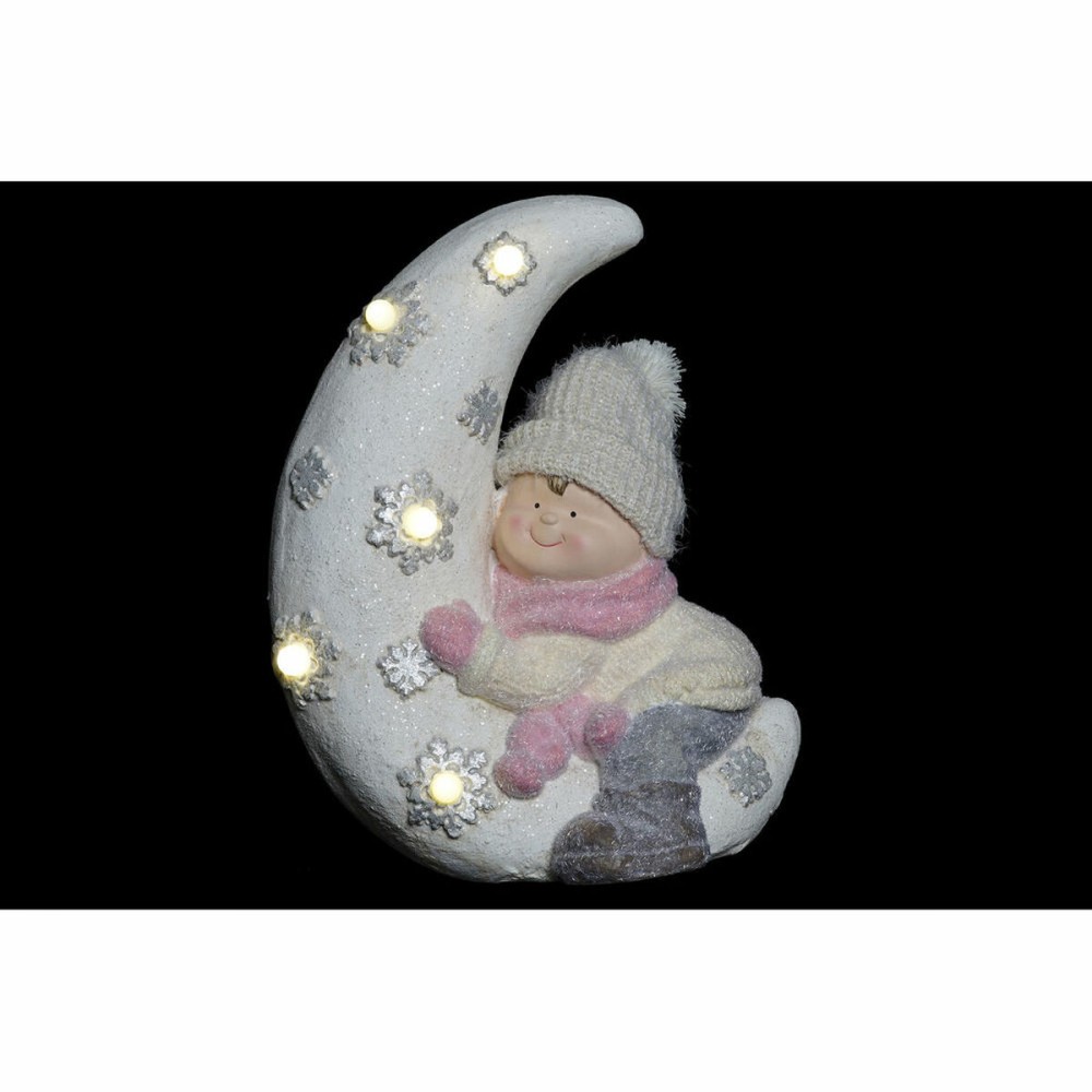 Deko-Figur DKD Home Decor Weiß Rosa Mond 31 x 20 x 43 cm (2 Stück)