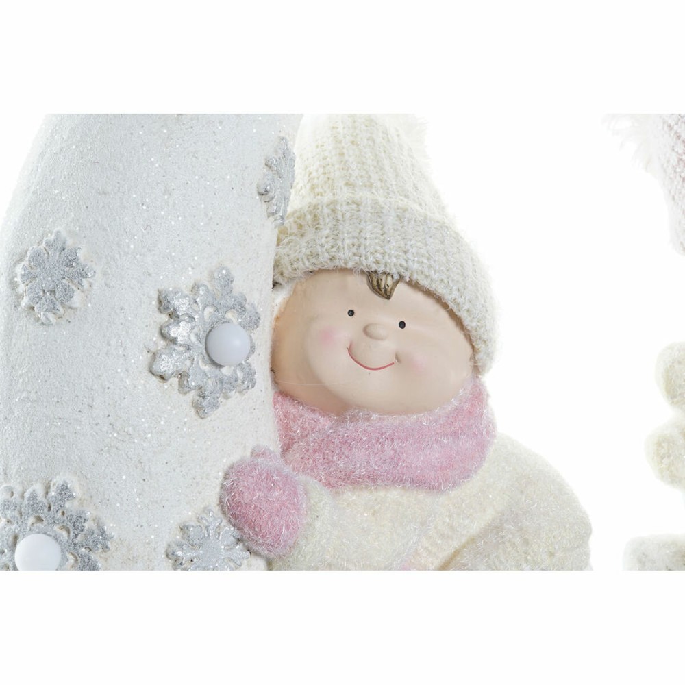 Deko-Figur DKD Home Decor Weiß Rosa Mond 31 x 20 x 43 cm (2 Stück)