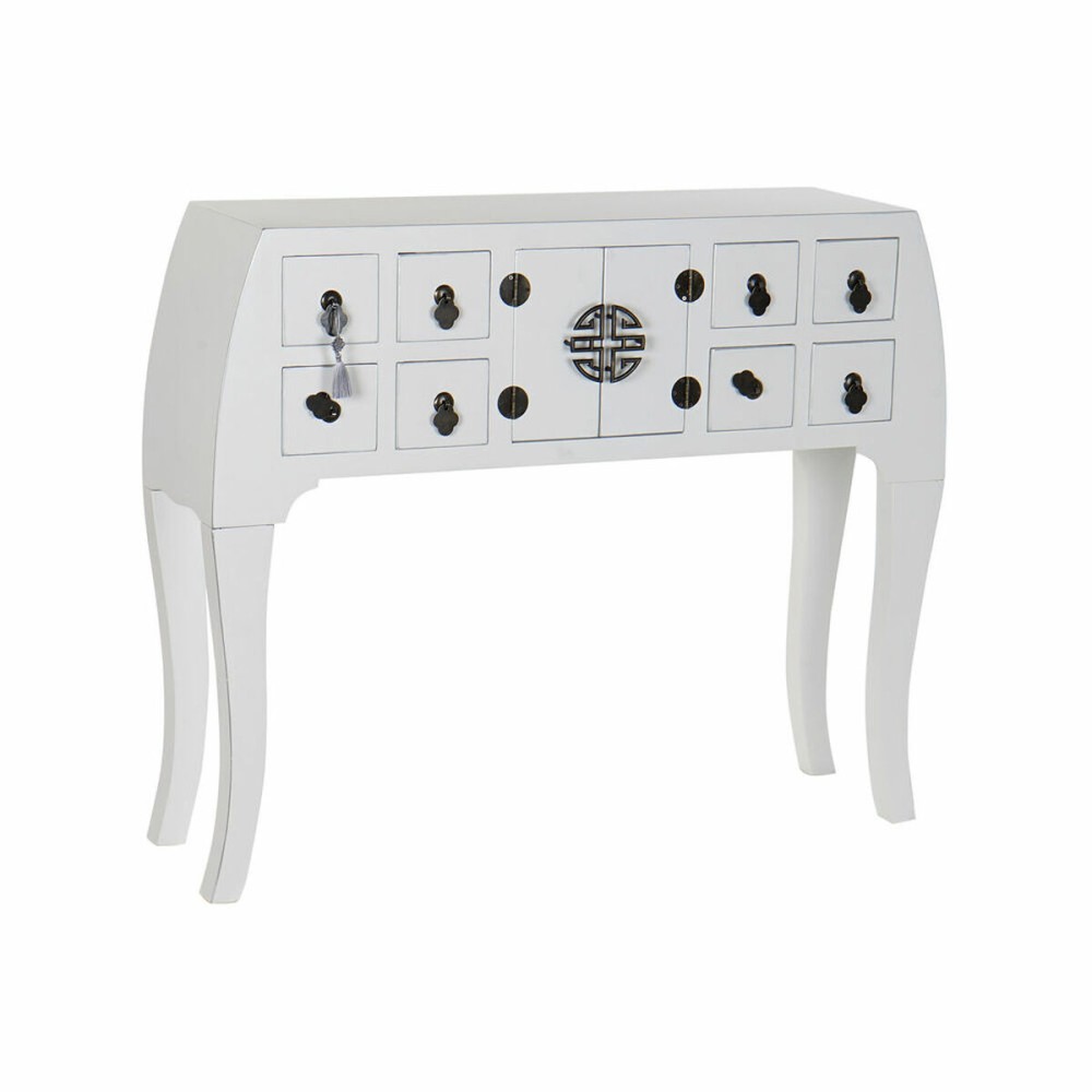Meuble d'Entrée DKD Home Decor Blanc Argenté 98 x 26 x 80 cm