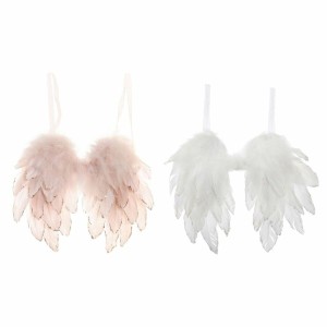 Weihnachtsschmuck DKD Home Decor Federn (2 pcs) (28 x 4 x 33 cm)