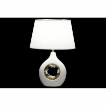 Tischlampe DKD Home Decor Porzellan Silberfarben Gold Weiß 220 V 50 W (31 x 21 x 45 cm) (2 Stück)