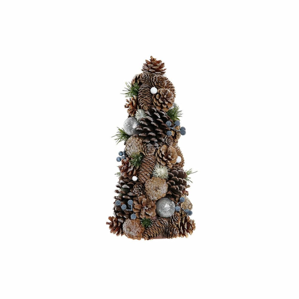 Weihnachtsbaum DKD Home Decor Weiß Silberfarben natürlich PVC Ananas Verschneit 19 x 19 x 38 cm