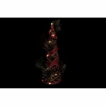 Sapin de Noël DKD Home Decor Rouge Vert Doré 16 x 16 x 41 cm Plastique (2 Unités)