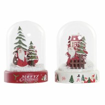 Weihnachtsschmuck DKD Home Decor Harz Kristall Weihnachtsmann (2 pcs) (9 x 9 x 11 cm)