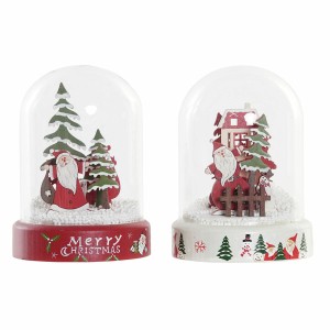 Weihnachtsschmuck DKD Home Decor Harz Kristall Weihnachtsmann (2 pcs) (9 x 9 x 11 cm)