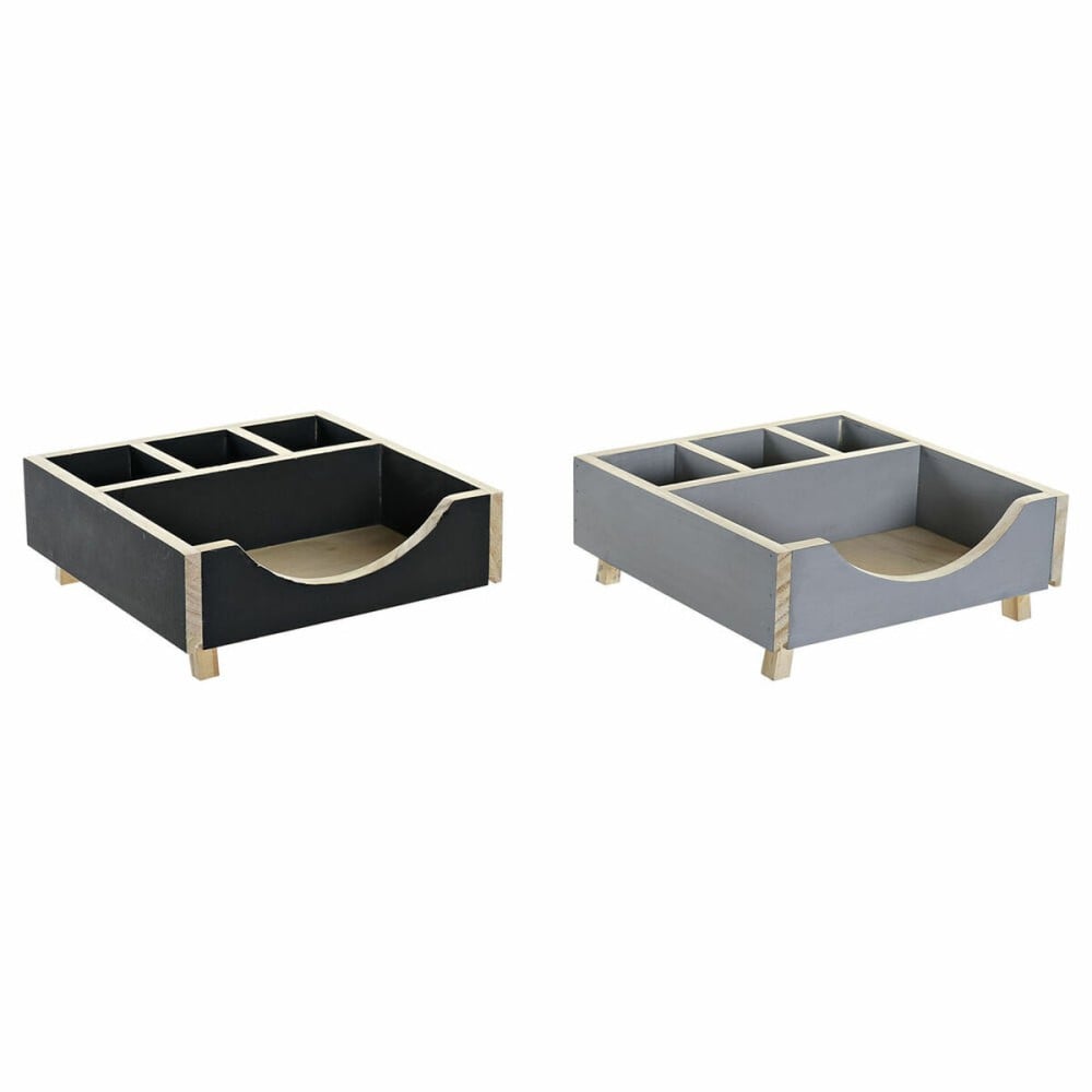 Veranstalter DKD Home Decor Schreibtisch Holz (18 x 18 x 7 cm) (2 pcs)