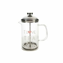 Théière DKD Home Decor Transparent Acier inoxydable Argent Verre Borosilicaté (18 x 9.5 x 20.5 cm) (1 L)