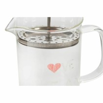 Théière DKD Home Decor Transparent Acier inoxydable Argent Verre Borosilicaté (18 x 9.5 x 20.5 cm) (1 L)