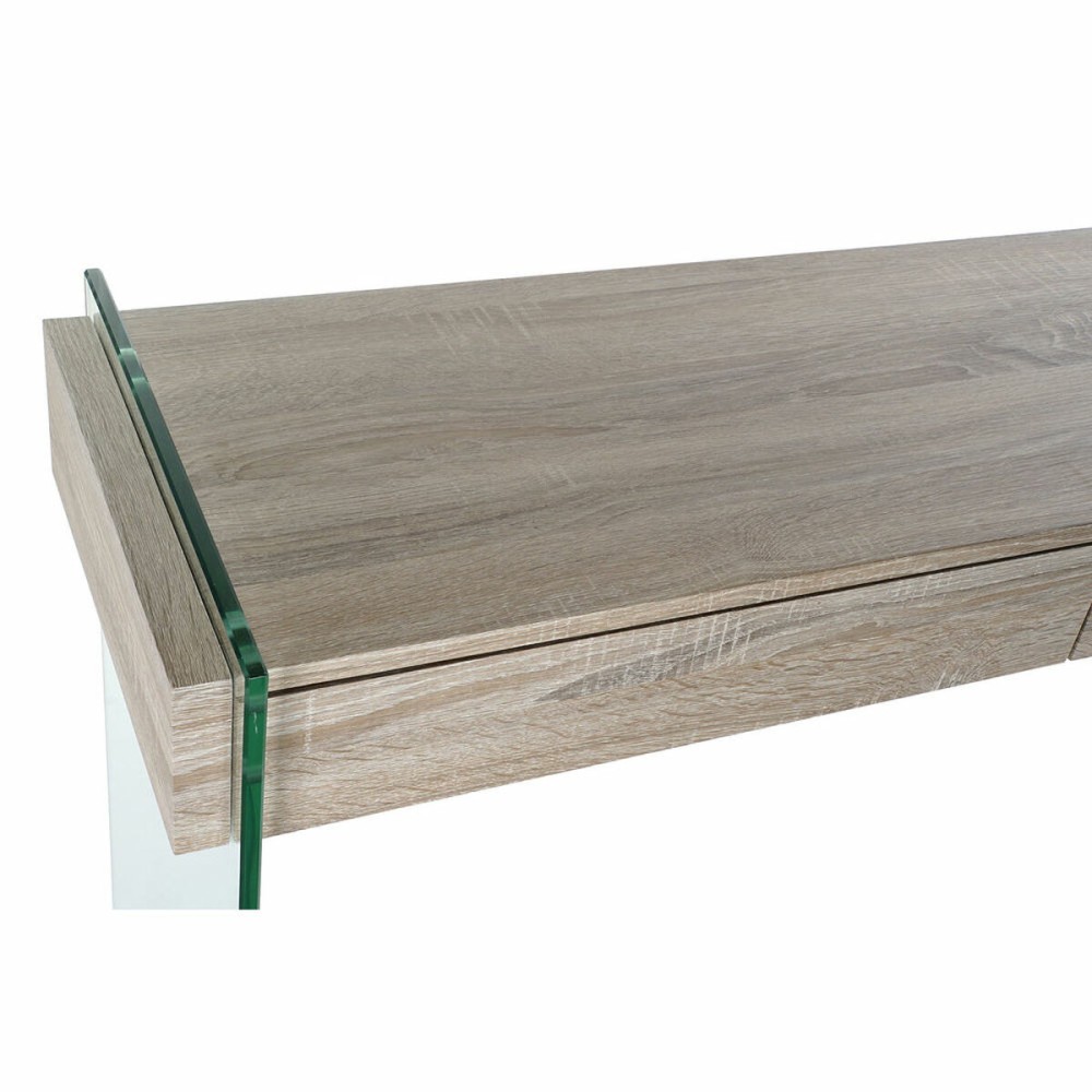 Side table DKD Home Decor Transparent Natural Wood Crystal MDF Wood 120 x 40 x 76 cm