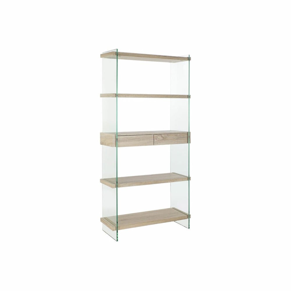 Regal DKD Home Decor 90 x 35 x 180 cm Kristall natürlich Holz Durchsichtig Holz MDF