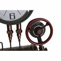 Wanduhr DKD Home Decor Schwarz Rot Eisen Golden (2 pcs) (46 x 13 x 58 cm)