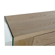 Sideboard DKD Home Decor Transparent Light brown Crystal MDF Wood 160 x 45 x 80 cm