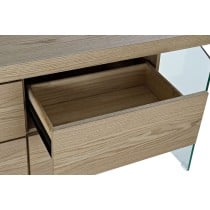Sideboard DKD Home Decor Transparent Light brown Crystal MDF Wood 160 x 45 x 80 cm