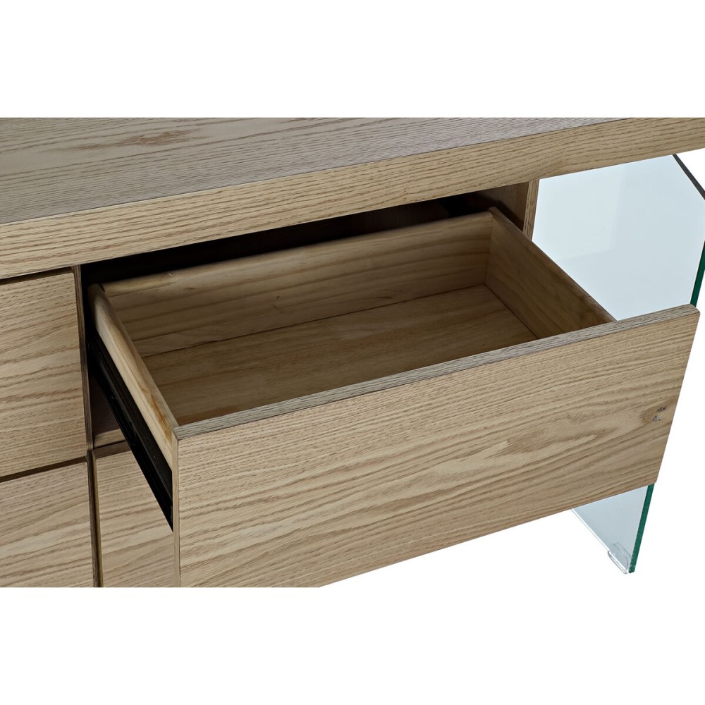Sideboard DKD Home Decor Transparent Light brown Crystal MDF Wood 160 x 45 x 80 cm
