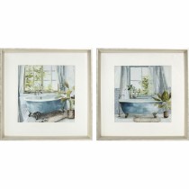 Cadre DKD Home Decor Verre Bois MDF 32 x 2,5 x 32 cm 32 x 2,3 x 32 cm