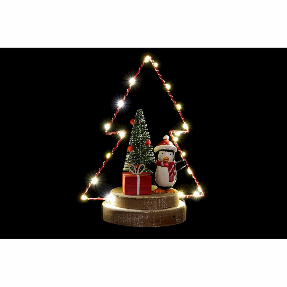 Décorations de Noël DKD Home Decor Arbre Métal Bois (17 x 11 x 21 cm) (3 pcs)