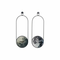 Wanduhr DKD Home Decor Kristall Grau Eisen (20 x 4.5 x 60 cm) (2 pcs)
