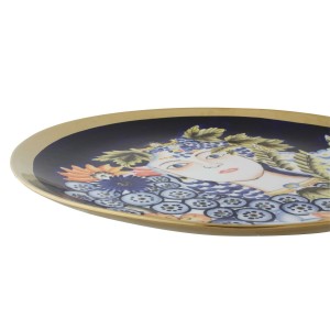 Tischdekoration DKD Home Decor Blau Bunt Porzellan 42 x 42 x 4 cm