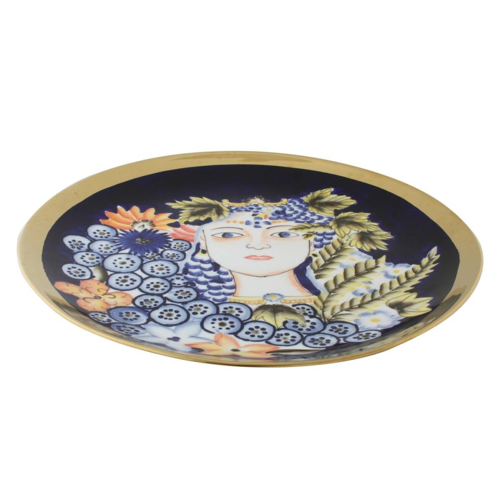 Tischdekoration DKD Home Decor Blau Bunt Porzellan 42 x 42 x 4 cm