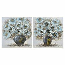 Canvas DKD Home Decor Canvas MDF Wood 60 x 3 x 60 cm (2 Pieces)