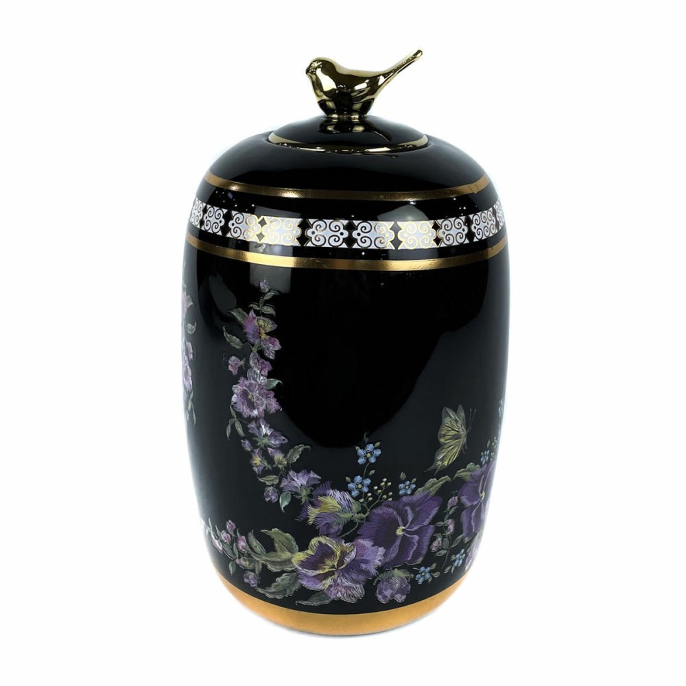Vase DKD Home Decor Porcelain Black Shabby Chic (14 x 14 x 24 cm)