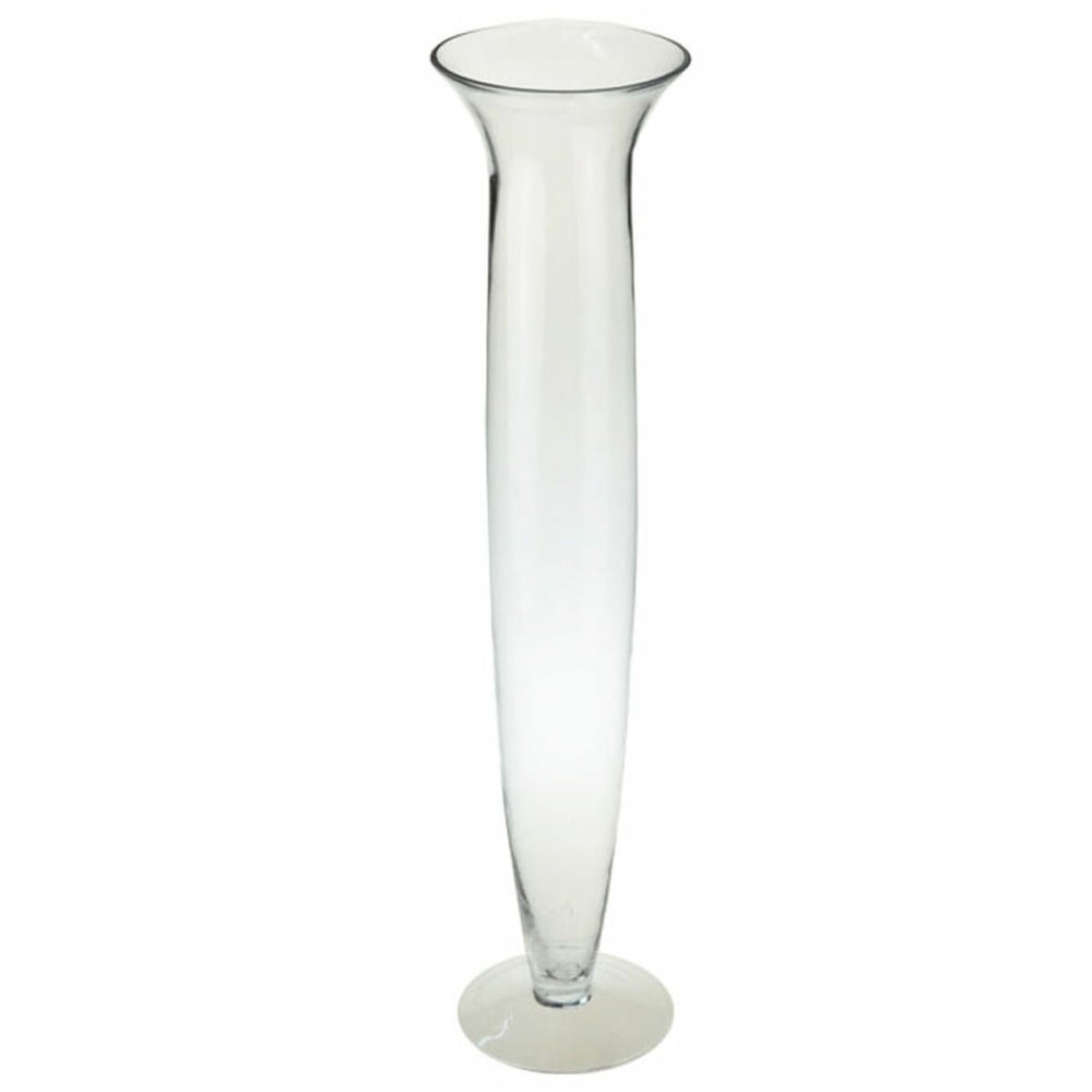 Vase DKD Home Decor Kristall Durchsichtig (14 x 14 x 60 cm)