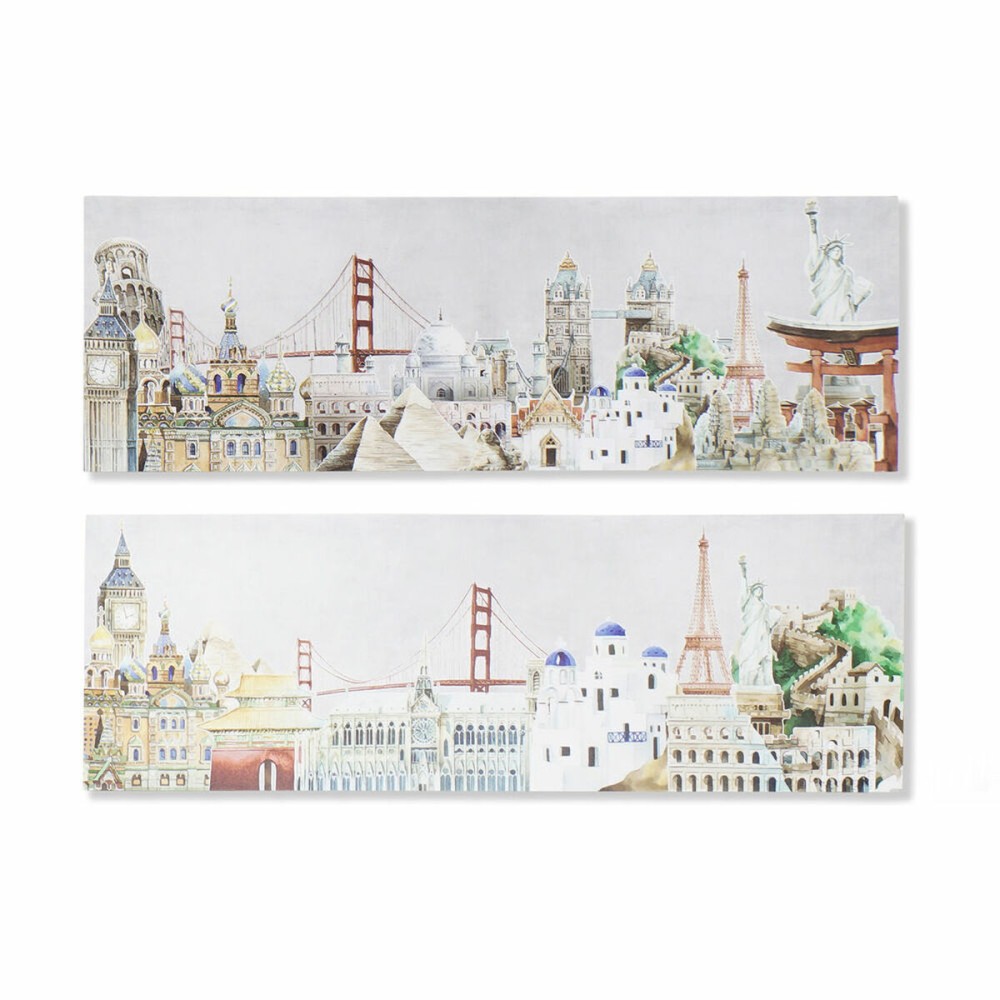 Toile DKD Home Decor Toile Bois MDF 90 x 2 x 30 cm