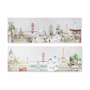 Leinwand DKD Home Decor Leinwand Holz MDF 90 x 2 x 30 cm