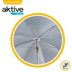 Parasol Aktive Bleu Polyester 200 x 194,5 x 200 cm (6 Unités)