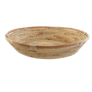 Tischdekoration DKD Home Decor Braun Binsen 42 x 42 x 8 cm