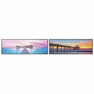 Leinwand DKD Home Decor polystyrol Leinwand 140 x 3,5 x 45 cm (4 Stücke)