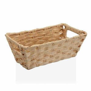 Mehrzweckkorb Versa 17 x 11,5 x 29 cm Mit Griffen Beige