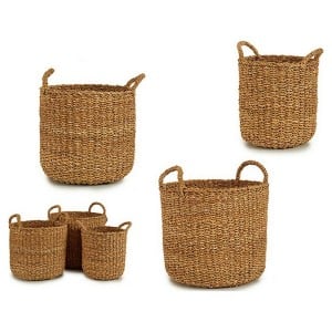 Lot de paniers Gift Decor BDH-12 Marron Algues marines