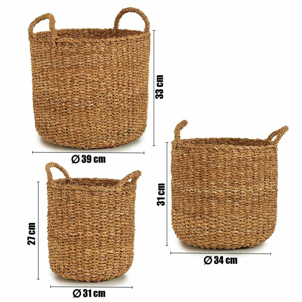 Lot de paniers Gift Decor BDH-12 Marron Algues marines