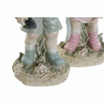 Figurine Décorative DKD Home Decor Bleu Rose Résine Enfant (18 x 15 x 41 cm) (2 pcs)