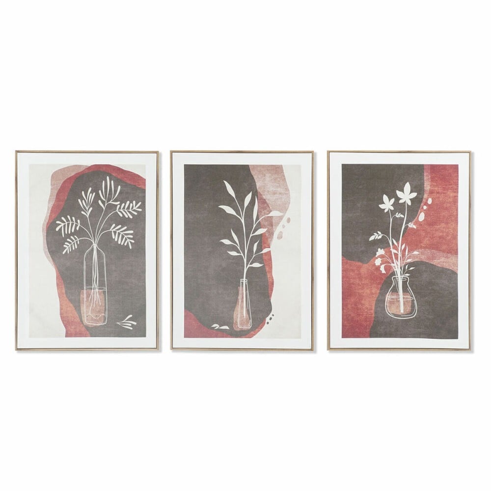 Leinwand DKD Home Decor Leinwand Holz MDF 50 x 3 x 70 cm (3 Stücke)