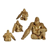 Figurine Décorative Gift Decor XS210412 Doré Gorille 36 x 50 x 62 cm