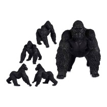 Figurine Décorative Gift Decor XS210425 Noir Gorille 30 x 36 x 45 cm